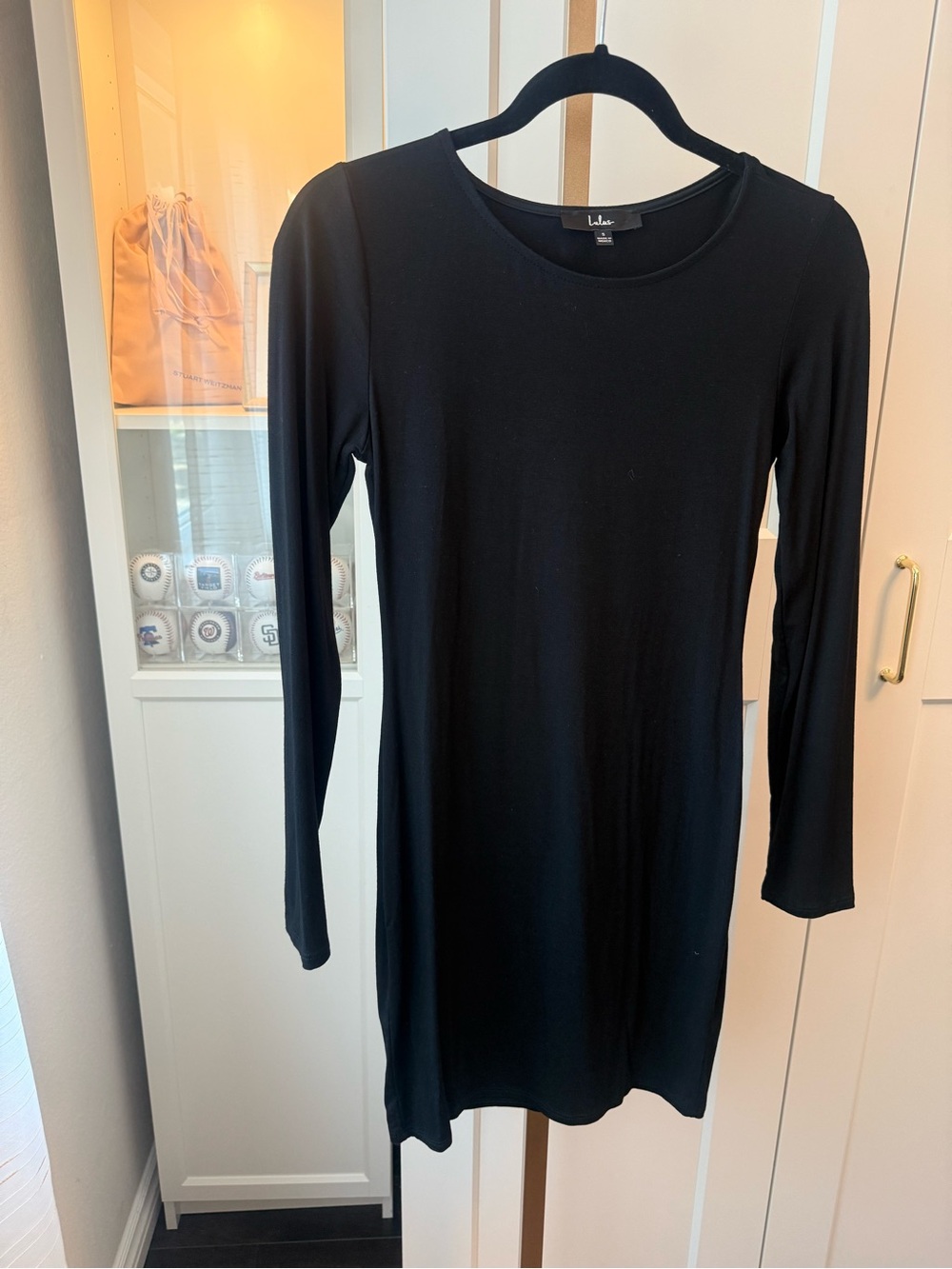 Lulu's Black Long-Sleeve Bodycon Dress